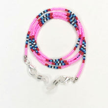 Load image into Gallery viewer, Pink Paisley Mask with 4 in 1 Beaded lanyard - Mod Pink