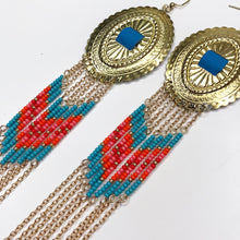 Load image into Gallery viewer, Neon Nirvana Large Statement Earrings - Blue