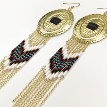 Load image into Gallery viewer, Revival Statement Earrings - White & Gold