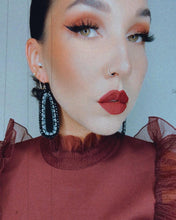 Load image into Gallery viewer, Spirits & Spells Beaded Drop Earrings - Onyx