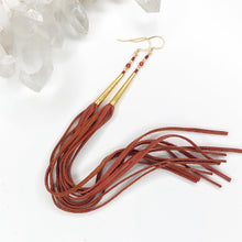 Load image into Gallery viewer, Spirits & Spells Leather Tassel Earrings