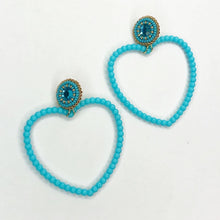 Load image into Gallery viewer, 2 in 1 Sweetheart Earrings - Blue