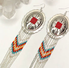 Load image into Gallery viewer, White West Coast Statement Earrings