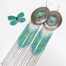 Load image into Gallery viewer, Spring Bloom Large Statement Earrings - Fresh Mint
