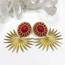 Load image into Gallery viewer, Summer Solstice Sunburst Earrings - Stones
