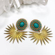 Load image into Gallery viewer, Summer Solstice Sunburst Earrings - Stones
