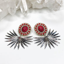 Load image into Gallery viewer, Summer Solstice Sunburst Earrings - Stones
