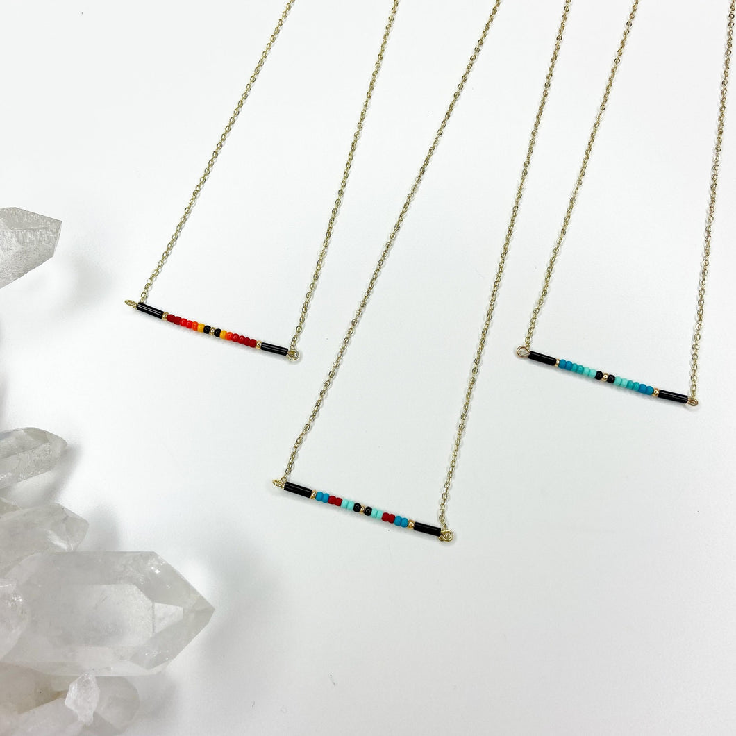 Summer Solstice Bar Necklace - Gold