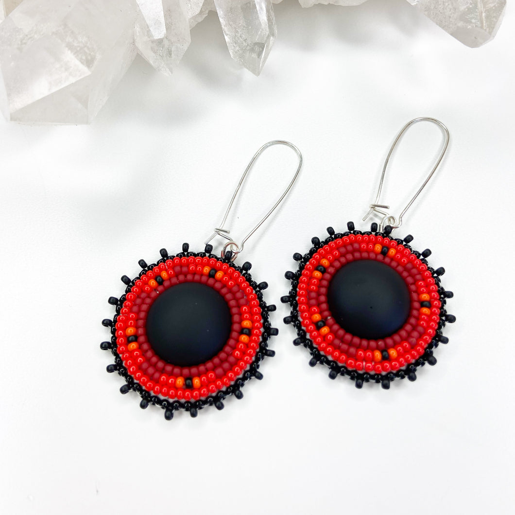 Summer Solstice Drop Earrings - Red