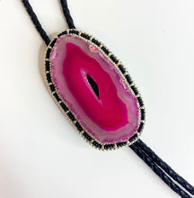 Load image into Gallery viewer, JESSIE CUSTOM ORDER -  Pink Beaded Agate Bolo Tie
