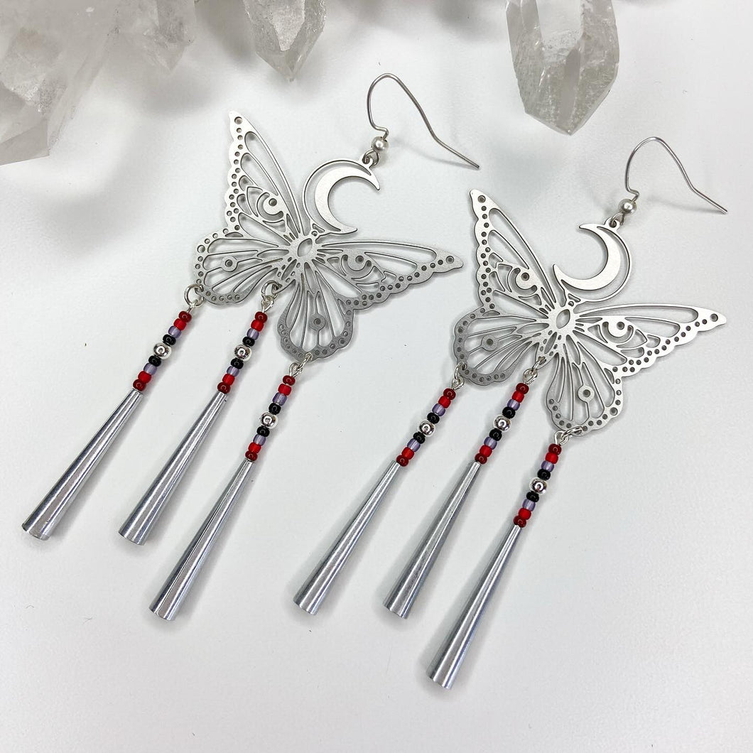 Autumns' Comfort Butterfly Earrings - Silver