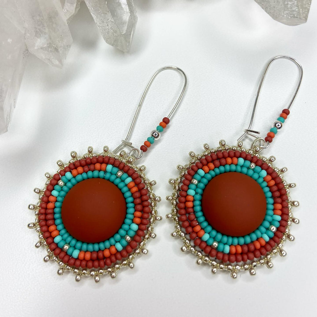 Autumns' Comfort Drop Earrings - Harvest Brown