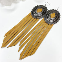 Load image into Gallery viewer, Autumn&#39;s Comfort Fringe Leather Earrings
