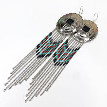 Load image into Gallery viewer, Desert Skies Large Statement Earrings - Silver
