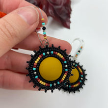 Load image into Gallery viewer, Autumn Embers Drop Earrings - Mustard
