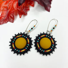 Load image into Gallery viewer, Autumn Embers Drop Earrings - Mustard

