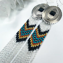 Load image into Gallery viewer, Autumn Embers Statement Earrings - Yellow/Silver
