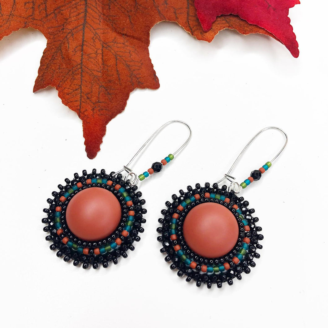 Harvest's Howl Drop Earrings - Spiced Red