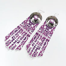 Load image into Gallery viewer, Neon Dream Printed Fringe Earrings
