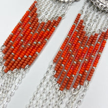 Load image into Gallery viewer, Sunny Daze Statement Earrings - Orange/Silver
