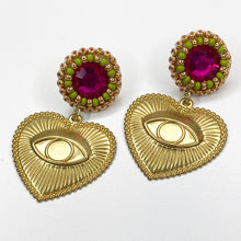 Load image into Gallery viewer, Spring Bling Heart Earrings
