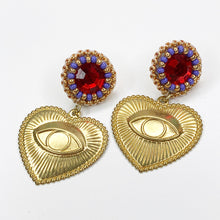 Load image into Gallery viewer, Spring Bling Heart Earrings
