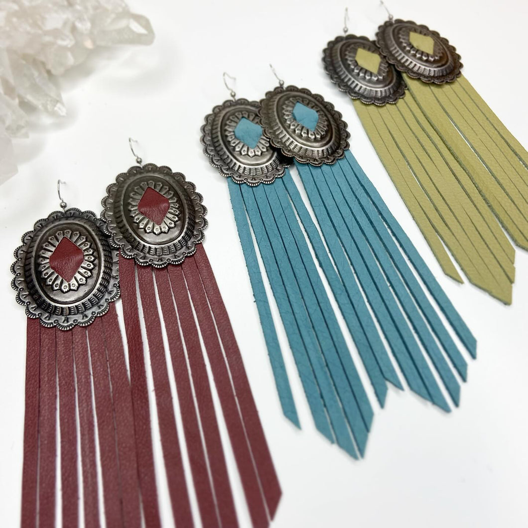 Wild West Fringe Leather Earrings