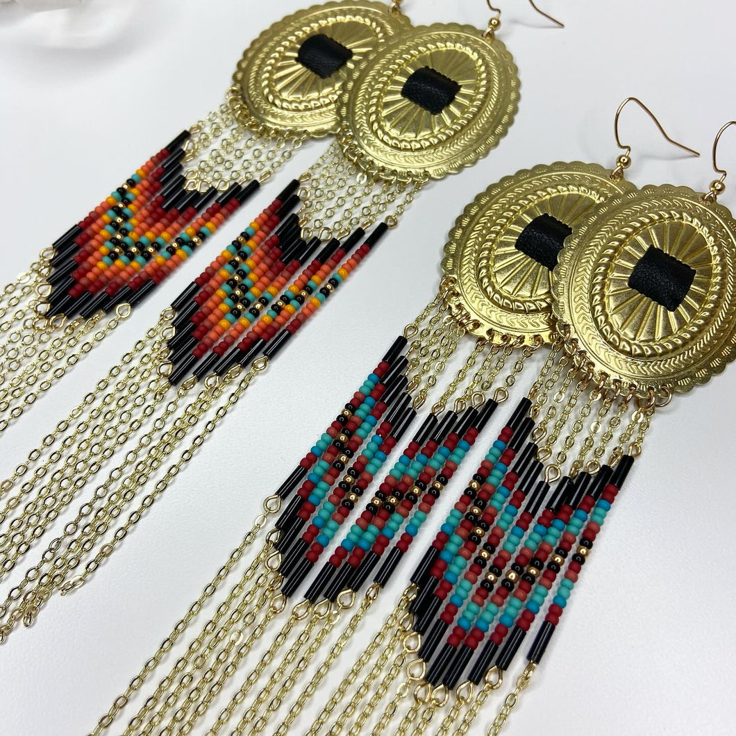 Wild West Statement Earrings - Gold