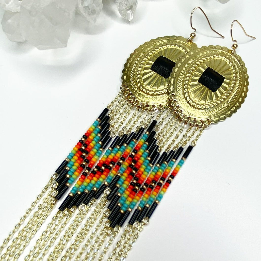 Wild West Statement Earrings - Gold