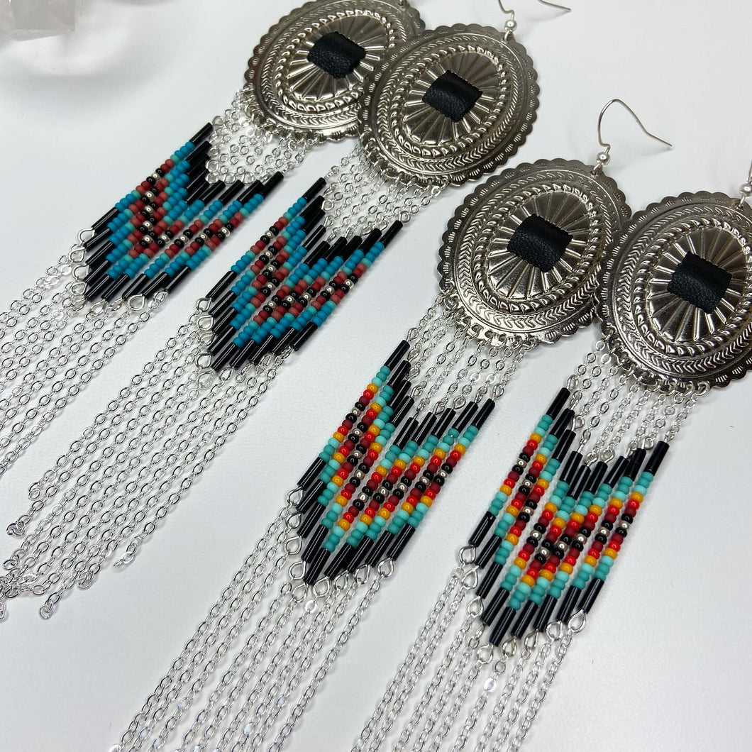 Wild West Statement Earrings - Silver