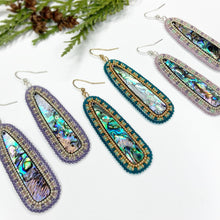 Load image into Gallery viewer, Winter&#39;s Wonder Abalone Drop Earrings
