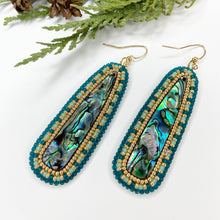 Load image into Gallery viewer, Winter&#39;s Wonder Abalone Drop Earrings
