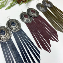 Load image into Gallery viewer, Winter&#39;s Wonder Fringe Leather Earrings
