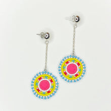Load image into Gallery viewer, Bright Side Drop Earrings - Pink Centre
