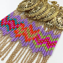 Load image into Gallery viewer, Neon Nirvana Chain Earrings
