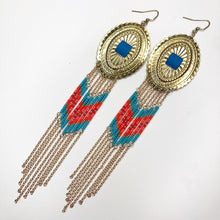 Load image into Gallery viewer, Neon Nirvana Large Statement Earrings - Blue
