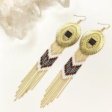 Load image into Gallery viewer, Revival Statement Earrings - White &amp; Gold
