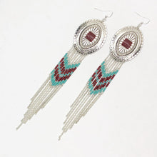Load image into Gallery viewer, Revival Statement Earrings - Turquoise
